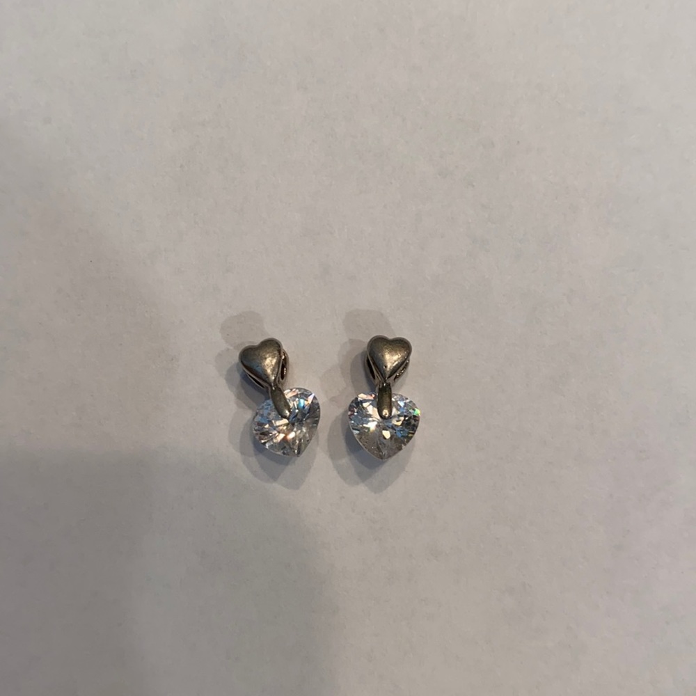 Diamond heart charms